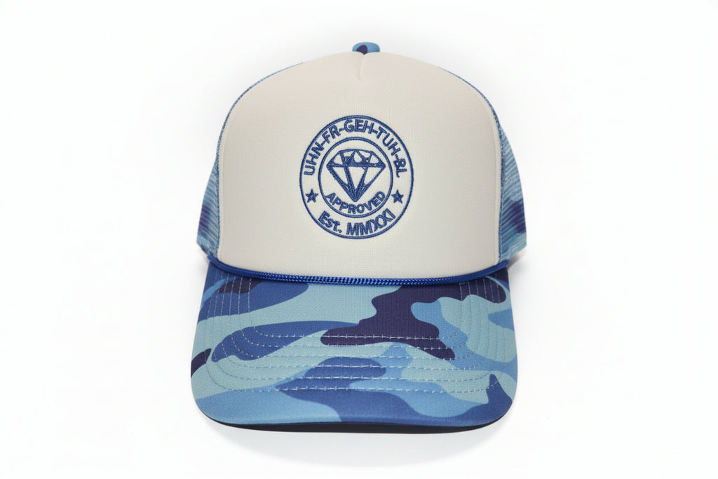 Trucker Hats with UHN-FR-GEH-TUH-BL logo