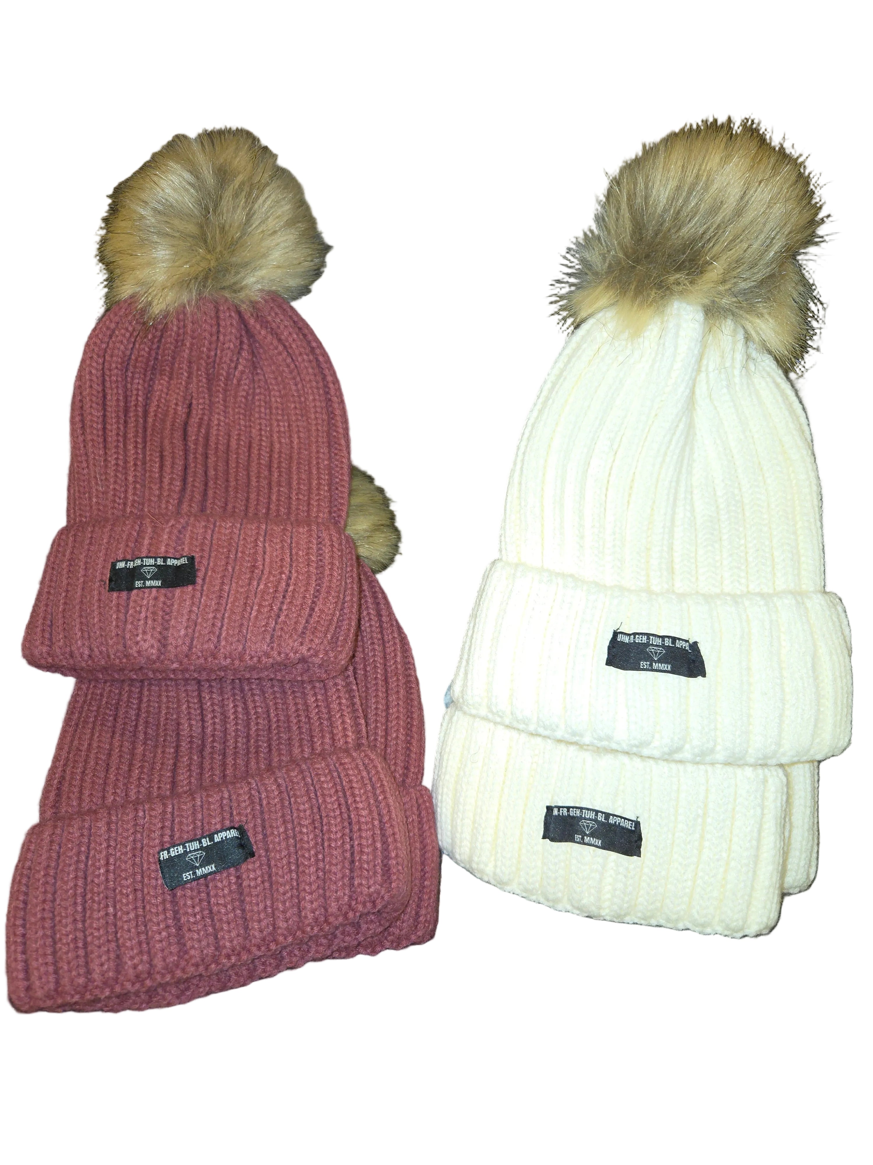 Pom-Pom Faux Fur Hat